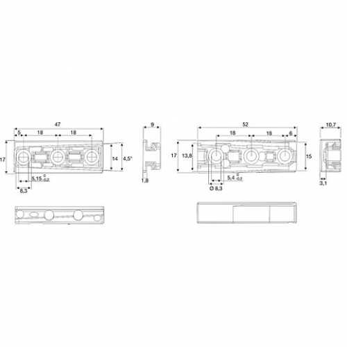 Schwerlast-Verbindungsbeschlag Solid F+M, zweiteilig, Set