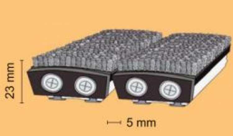 Alu-Textilstreifer Profi, 23mm, pressblank, nach Maß, Nylonfloor