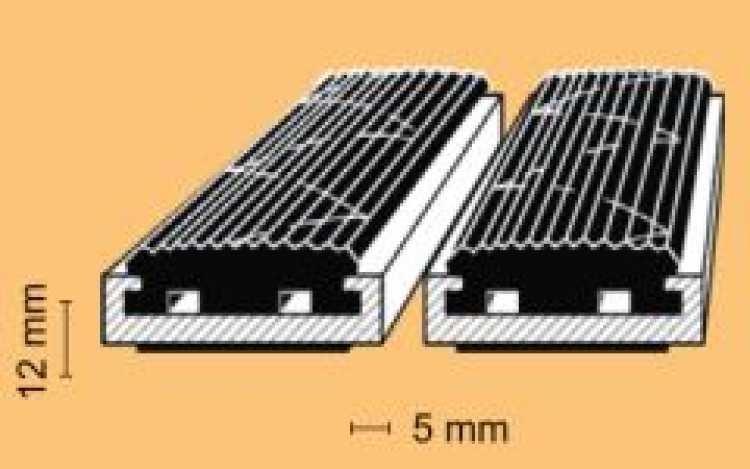 Gummistreifer Light, 12mm, pressblank, nach Maß
