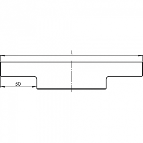 MB-Griffleiste TRIM, Aluminium chrom, L= 795mm, B=38 mm, H=13 mm