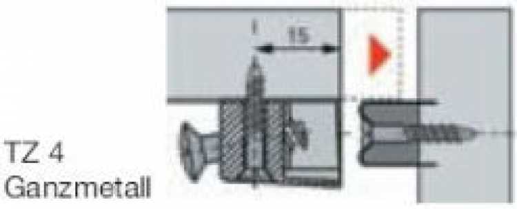 Trapez-Verbindungsbeschlag TZ 4 Ganzmetall, VPE 10