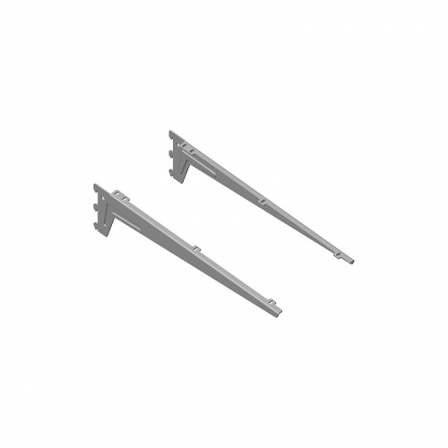 Winkelträger, Tiefe: 480 mm, RAL 9006 weißaluminium, VPE Paar