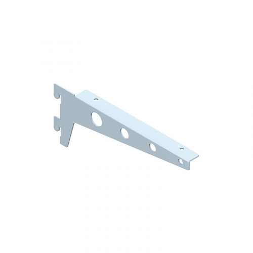 Winkelträger, Tiefe: 330 mm, mit Designlochung, RAL 9006 weißaluminium, VPE Paar