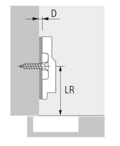 System 9000, zum Anschrauben, Langloch, D: 11,0 mm