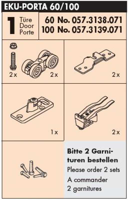 Garnitur EKU Porta 60 H