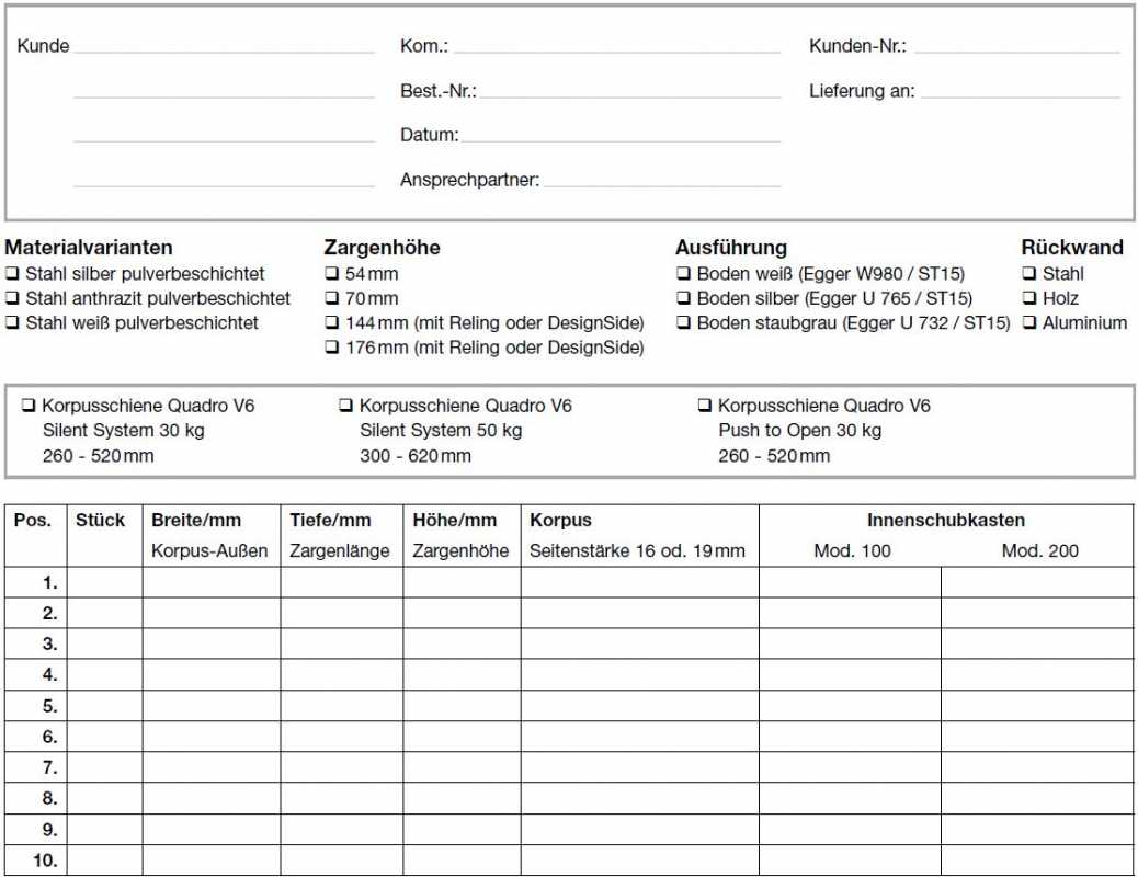 Vollauszug bis 30 kg, Länge: 420 mm