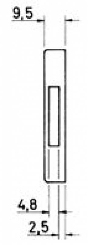Riegelschloss, IC-Schließung, Dornmaß 25 mm