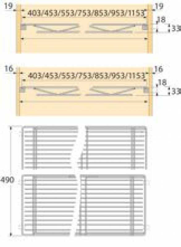 Drahtfachboden für KB 600 mm