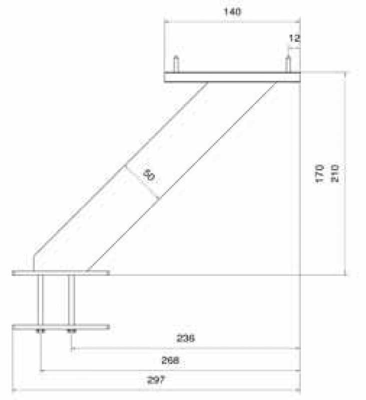 Barkonsole "AKO schräg" Alu, H: 210 mm