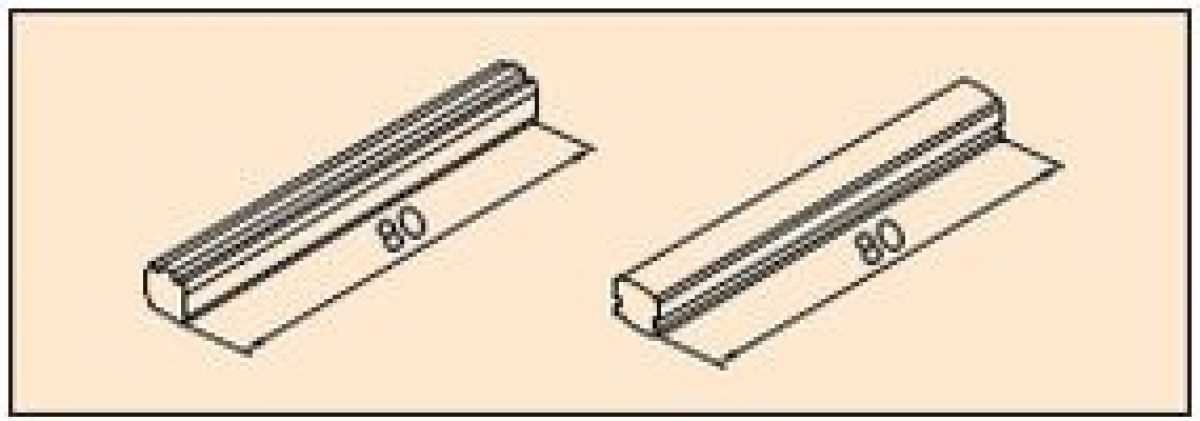 Garnitur Distanzstücke für 2 Türen auf einer Ebene