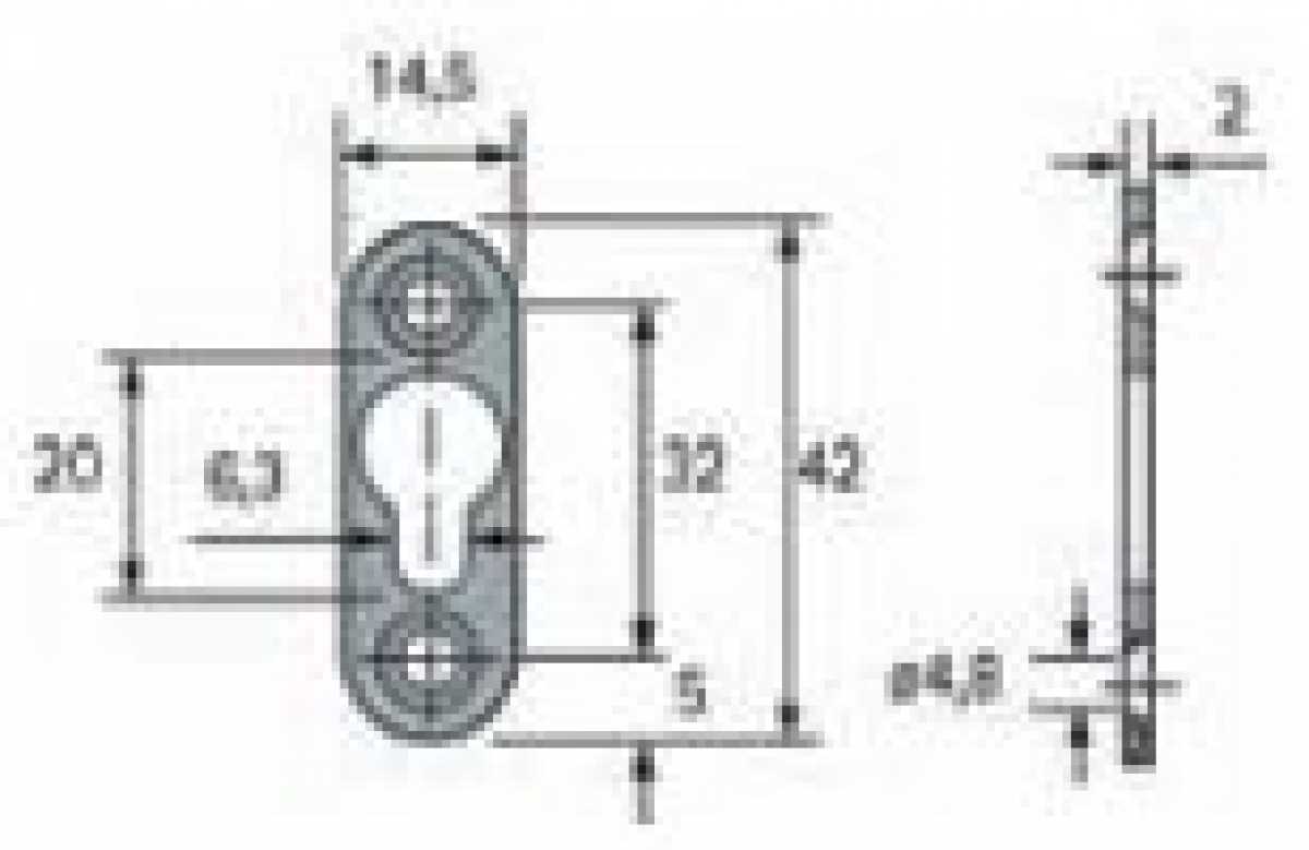 Linsenkopfbeschlag 42 mm, VPE 10