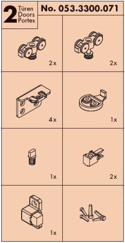 Garnitur Clipo 16 H Inslide/Forslide