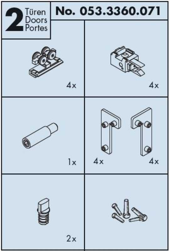 Beschlag-Garnitur EKU Clipo 26 GR Inslide