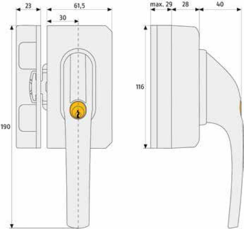 FO 500 Schliessung AL0125 weiß