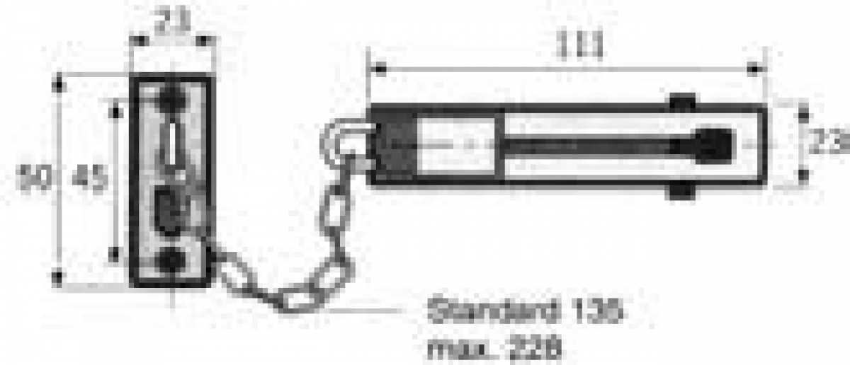 Sicherheits-Türkette SK 66 vermessingt