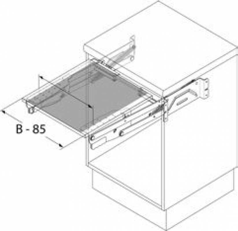 Parallel-Schwenkmechanik für Allesschneider