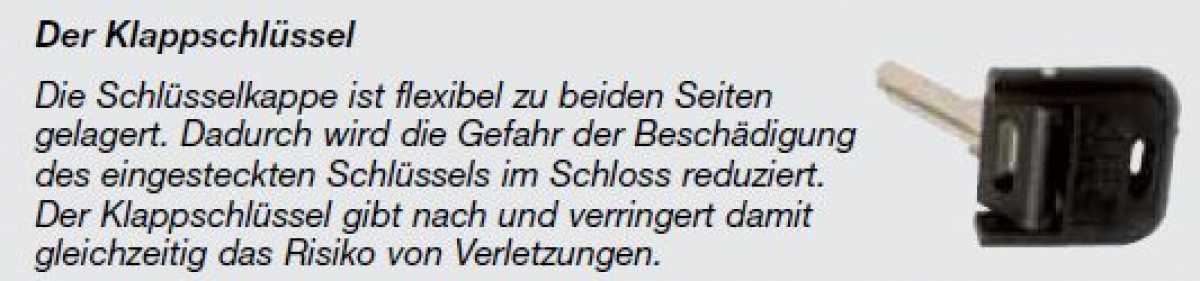 Modul 1000 Zylinderkern mit Schlüssel verschiedenschliessend, A401-A600