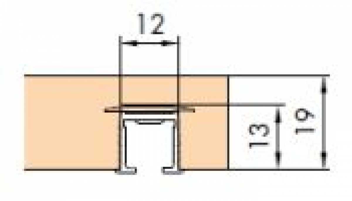 Einfachlaufschiene mit Drehriegel L: 2500mm