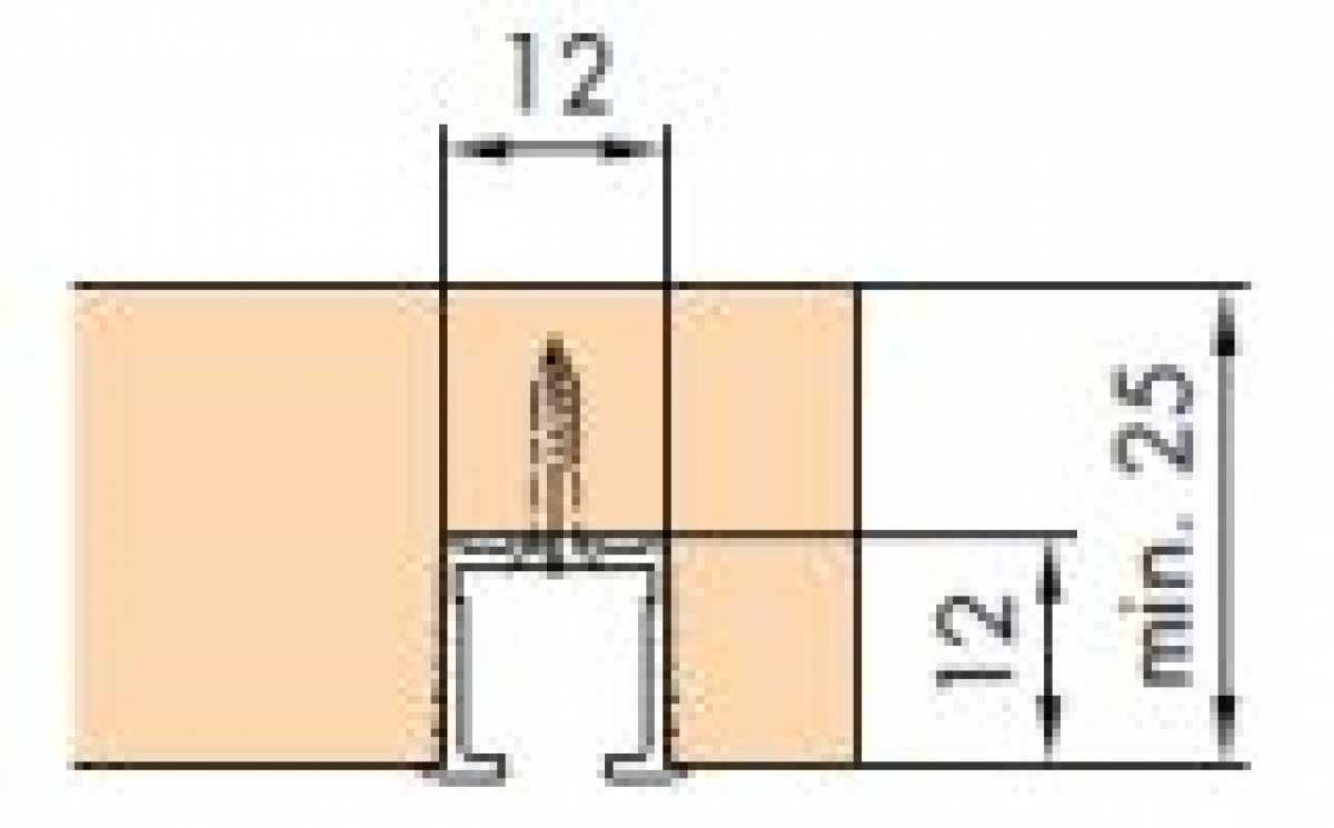 Einfachlaufschiene gelocht L: 2500 mm