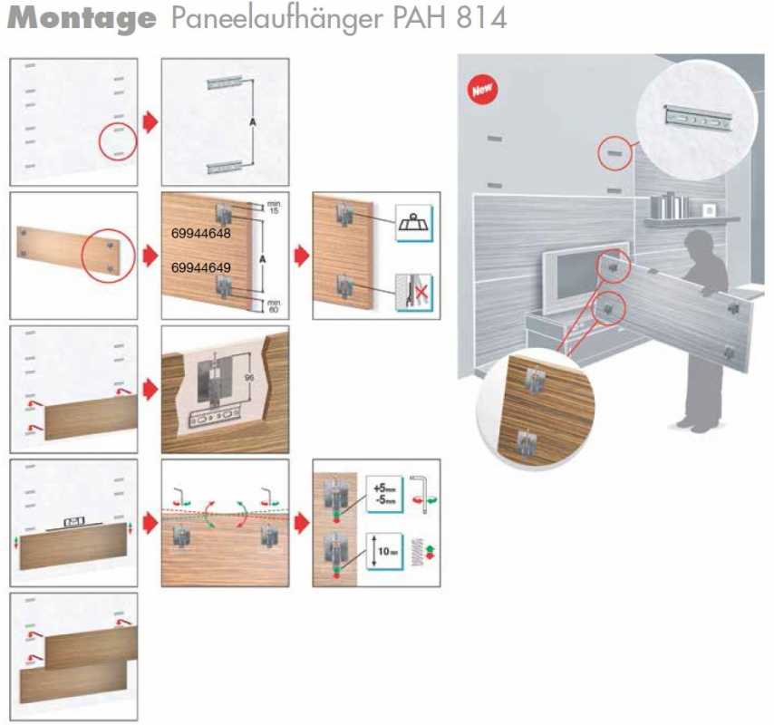 Paneelaufhänger PAH 814 ohne Feder