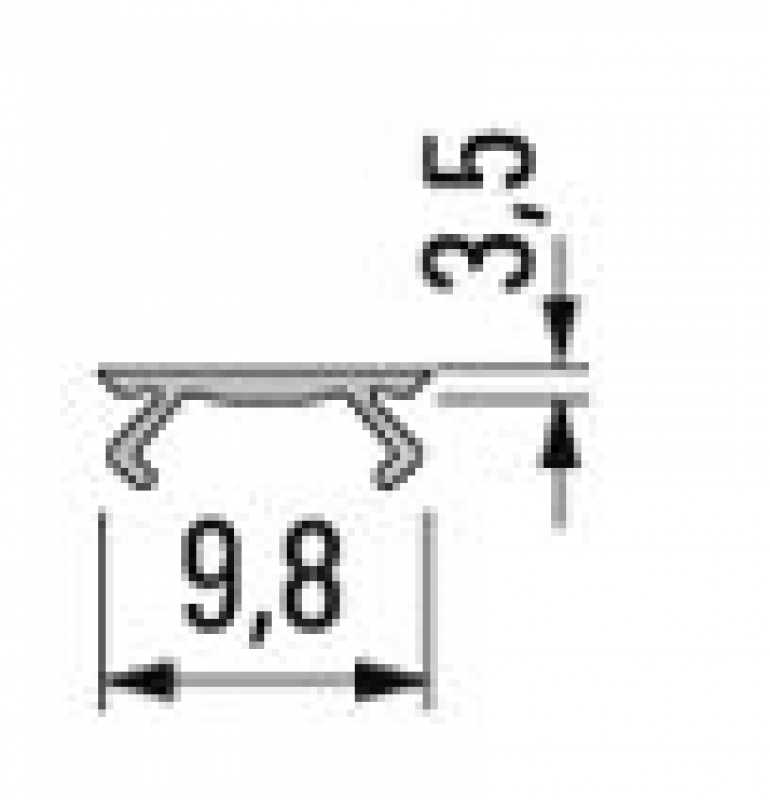 Nutabdeckung, L: 4000 mm