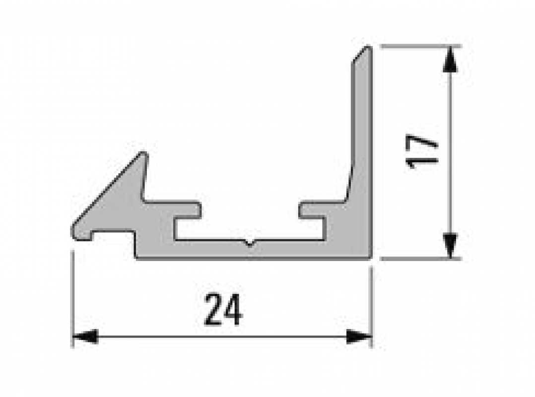 Untere Paneelhalterung, L: 4100 mm