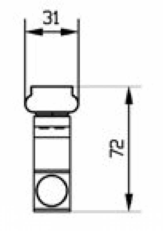 Handtuchhalter rund, 1-armig, L: 460 mm