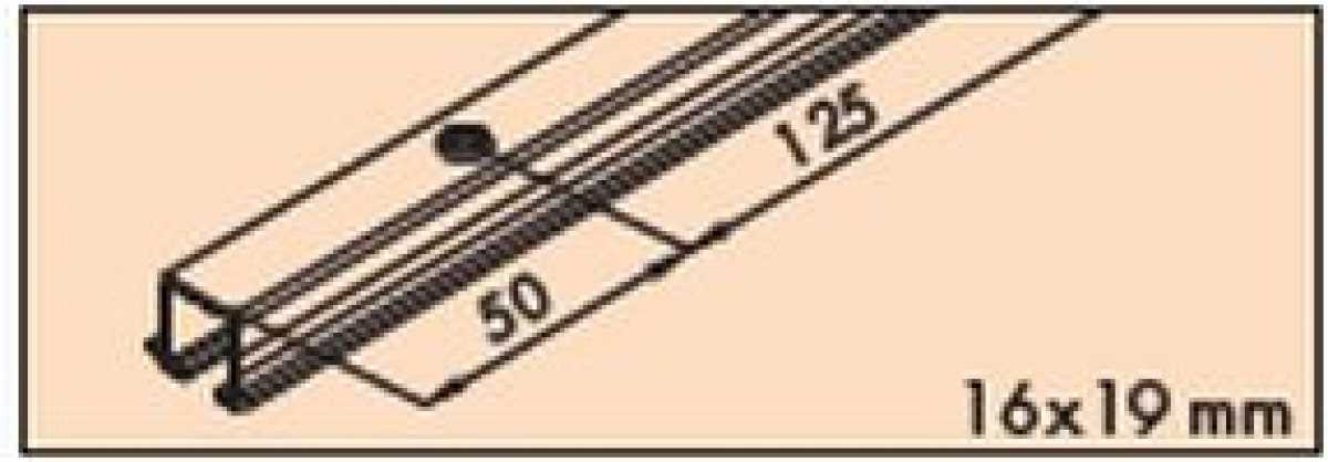 Einfachlaufschiene zum Schrauben L: 2500mm