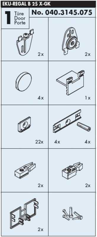 Garnitur EKU Regal B 25 X-GK FS 1 Tür