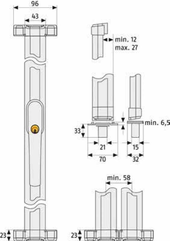 Stangenset FOS 550 0,75/0,75 weiß