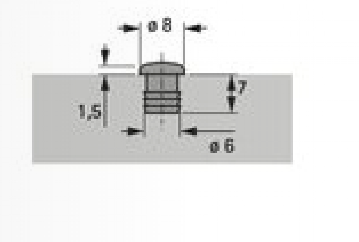 Anschlagdämpfer zum Eindrücken, braun, VPE 10