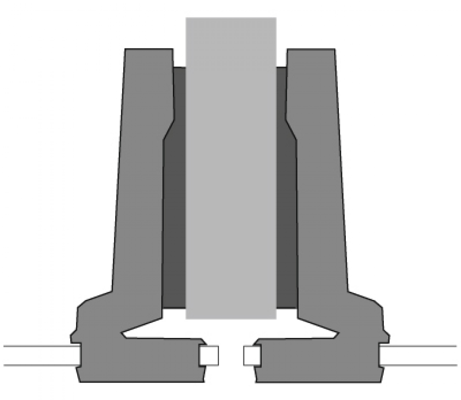 Glastürschanier Intermat 9904, 95°, TU 12/S, halb vorliegend