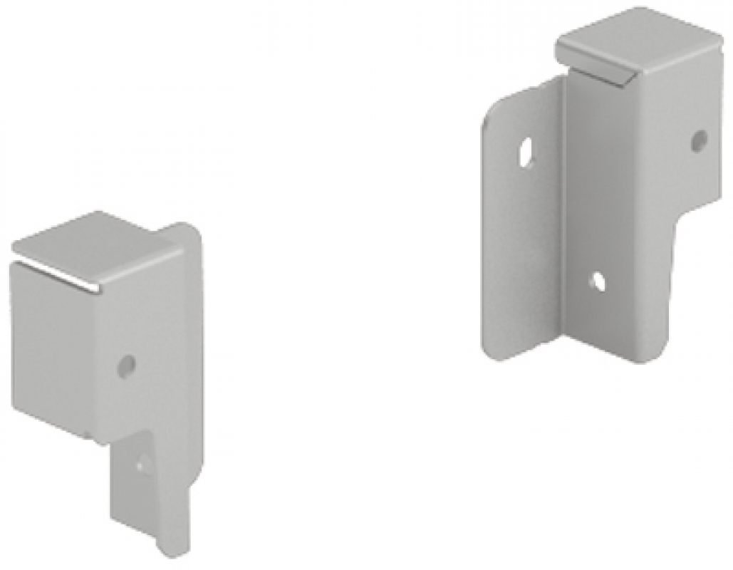 Rückwandverbinder silber, rechts, H: 78 mm