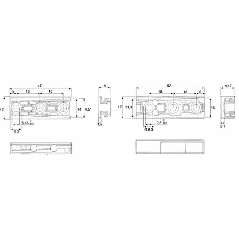 Schwerlast-Verbindungsbeschlag Solid F+M, zweiteilig, Set