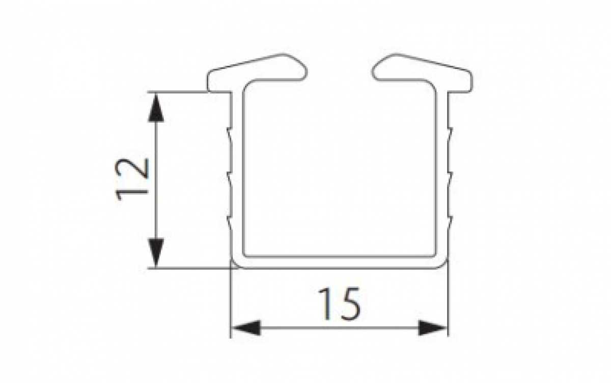 opk Submarine 9 Führungsschiene einfach variable Türstärke 2500mm