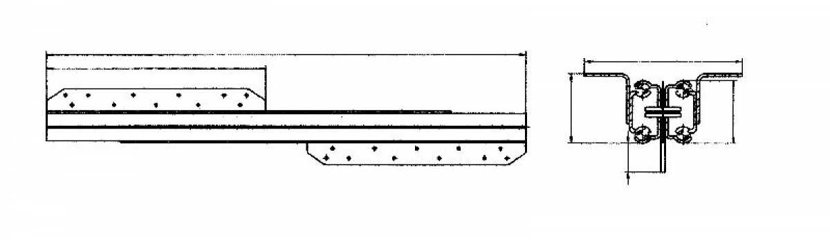 Tischausziehführung Typ 6A, 90 kg, für Zargentische