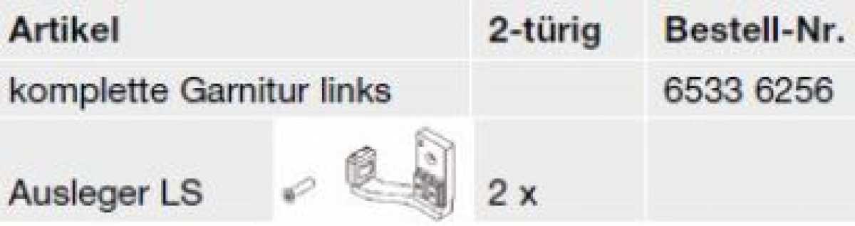 Garnitur Divido 100 Stapelung 2-türig links