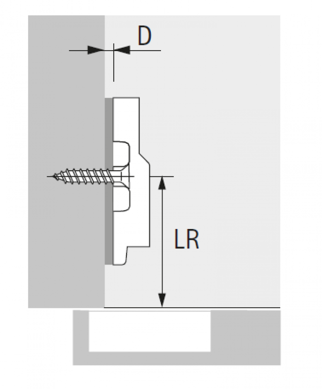 System 9000, zum Anschrauben, Langloch, D: 11,0 mm