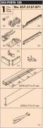 Garnitur EKU Porta 100 HMD mit Laufschiene