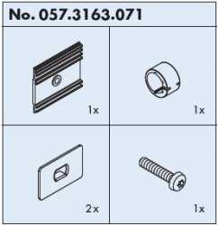 Garnitur Glaswandbefestigung Porta 40 GE