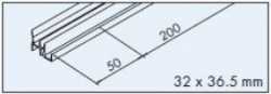 Doppelführungsschiene 3500 mm