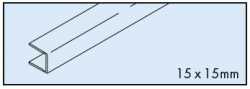 Stirnprofil Alu eloxiert, zu 58340504, Länge 2500 mm