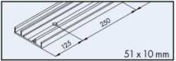 Montageschiene zu 42.3037, 6000 mm