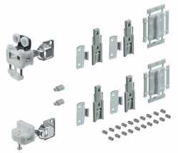 WingLine L Beschlagset max. Türflügelgewicht 12 kg ohne Schließautomatik mit unterer Führung, 600 mm, rechts