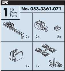 Beschlag-Garnitur EKU Clipo 36 GPK Inslide für 1 Tür