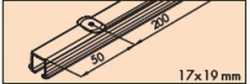 Einfachlaufschiene mit Drehriegel L: 6000 mm