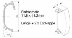 Endkappe links/rechts zu Alu-Griffschale, EV1