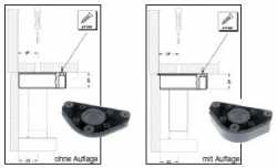 Gleiter für Sockelhöhenversteller, mit Auflage