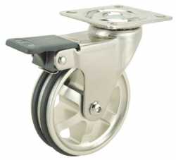 Lenkrolle mit Feststeller ACW, ES finish, 40 kg, H: 60 mm