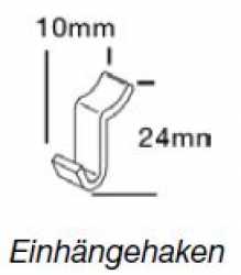 Einhängehaken zu Paneelsystem 21